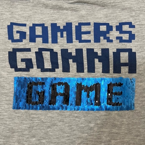 H&M Gamer Sequin Reversible Kids Sweatshirt Size 8-10 - Picture 5 of 6